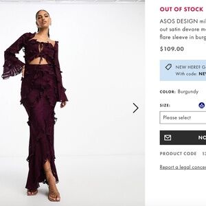 ASOS Milkmaid Ruffle dress